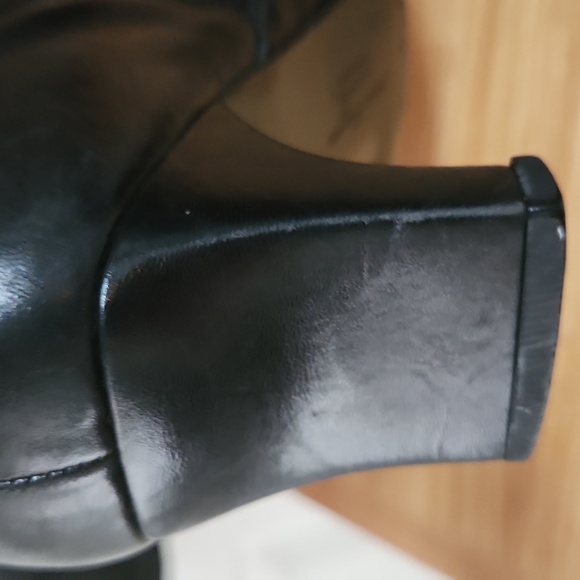 Salvatore Ferragamo Italian black leather Vintage used boots size 6.5 - Picture 12 of 16
